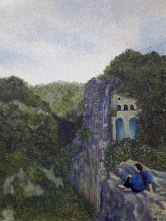 Ballade-Sérénité huile sur toile  65/55 cm